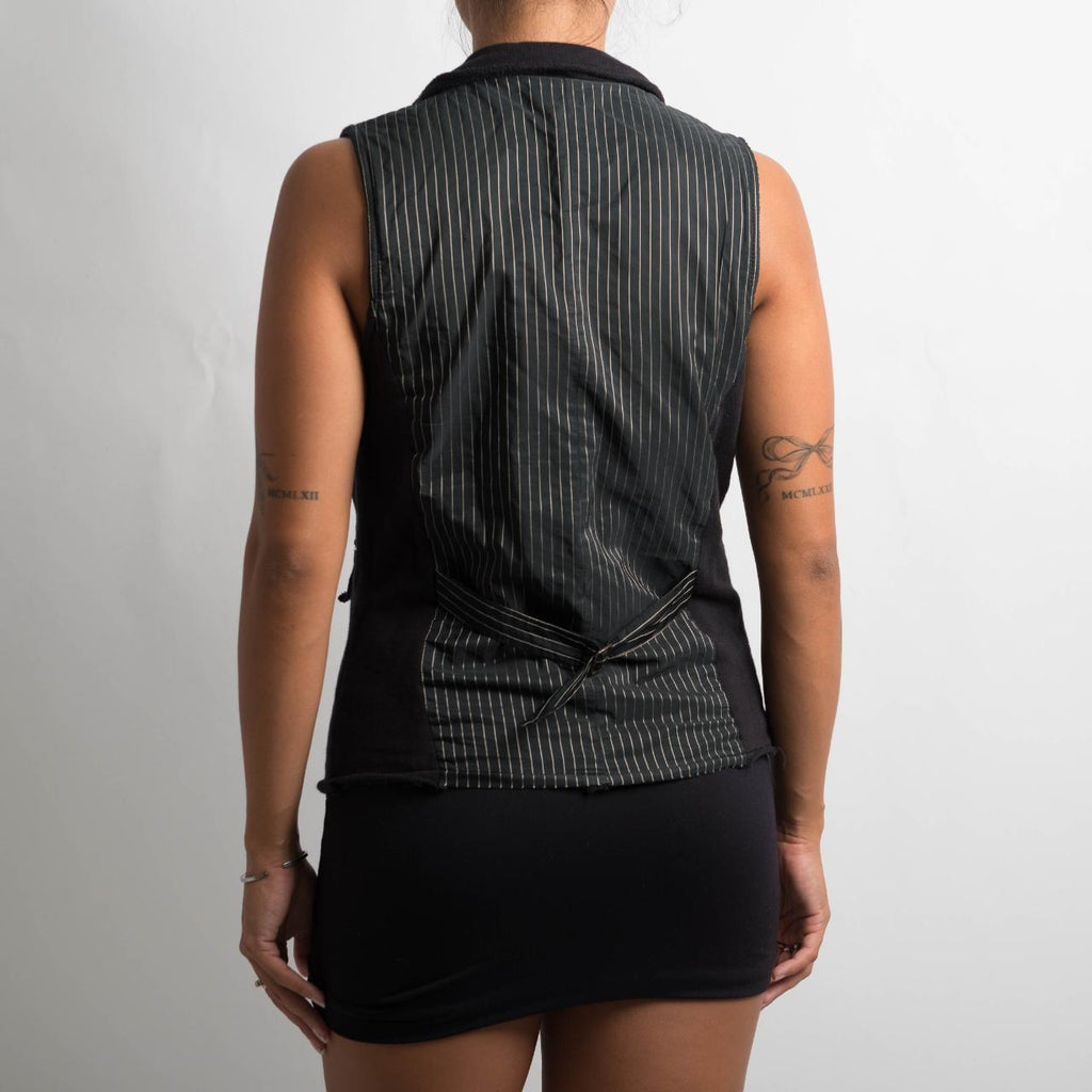 BLACK JERSEY WAISTCOAT VEST