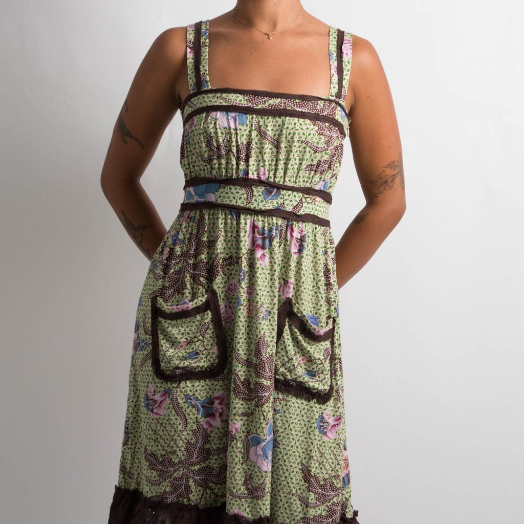 FLORAL PATTERN MIDI DRESS