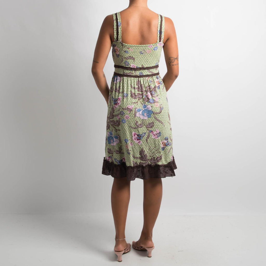 FLORAL PATTERN MIDI DRESS