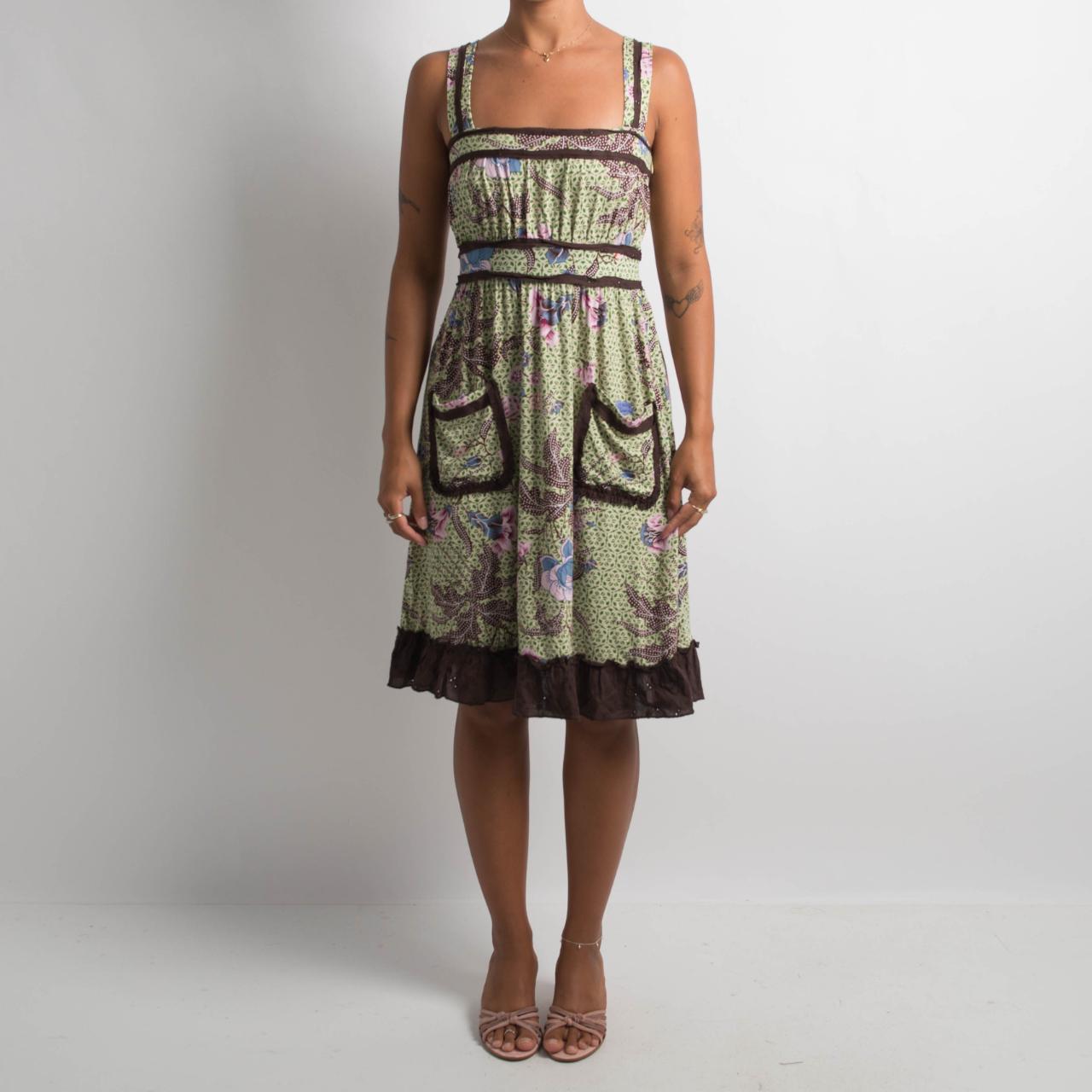 FLORAL PATTERN MIDI DRESS