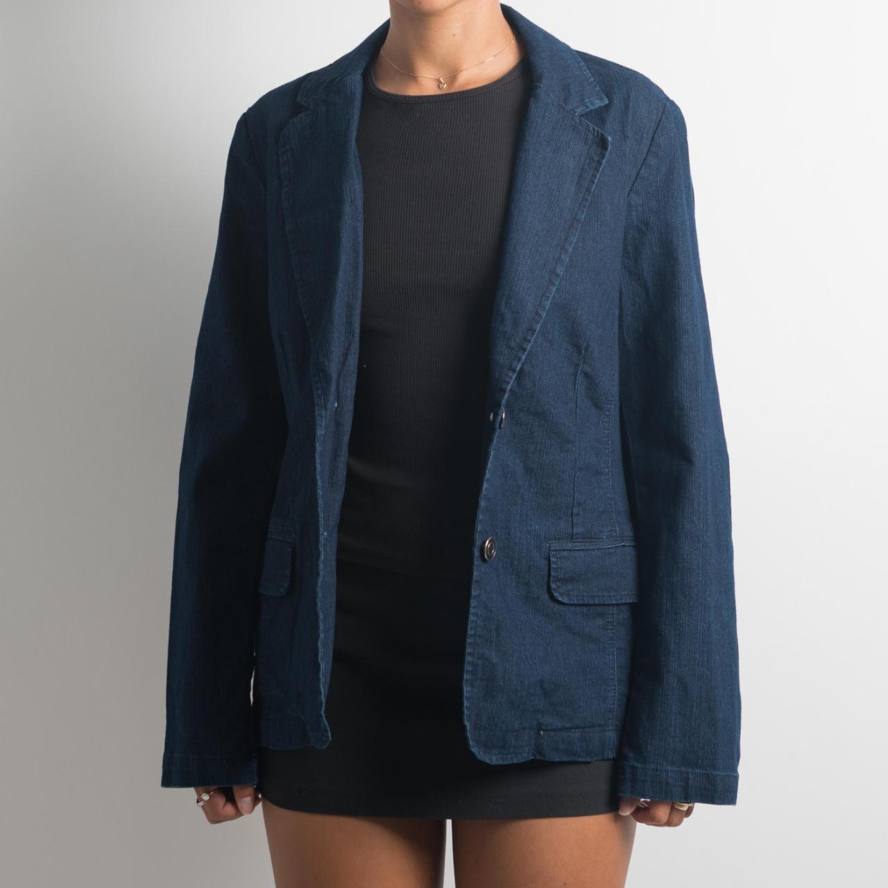 BLAZER EN DENIM DÉLAVÉ FONCÉ