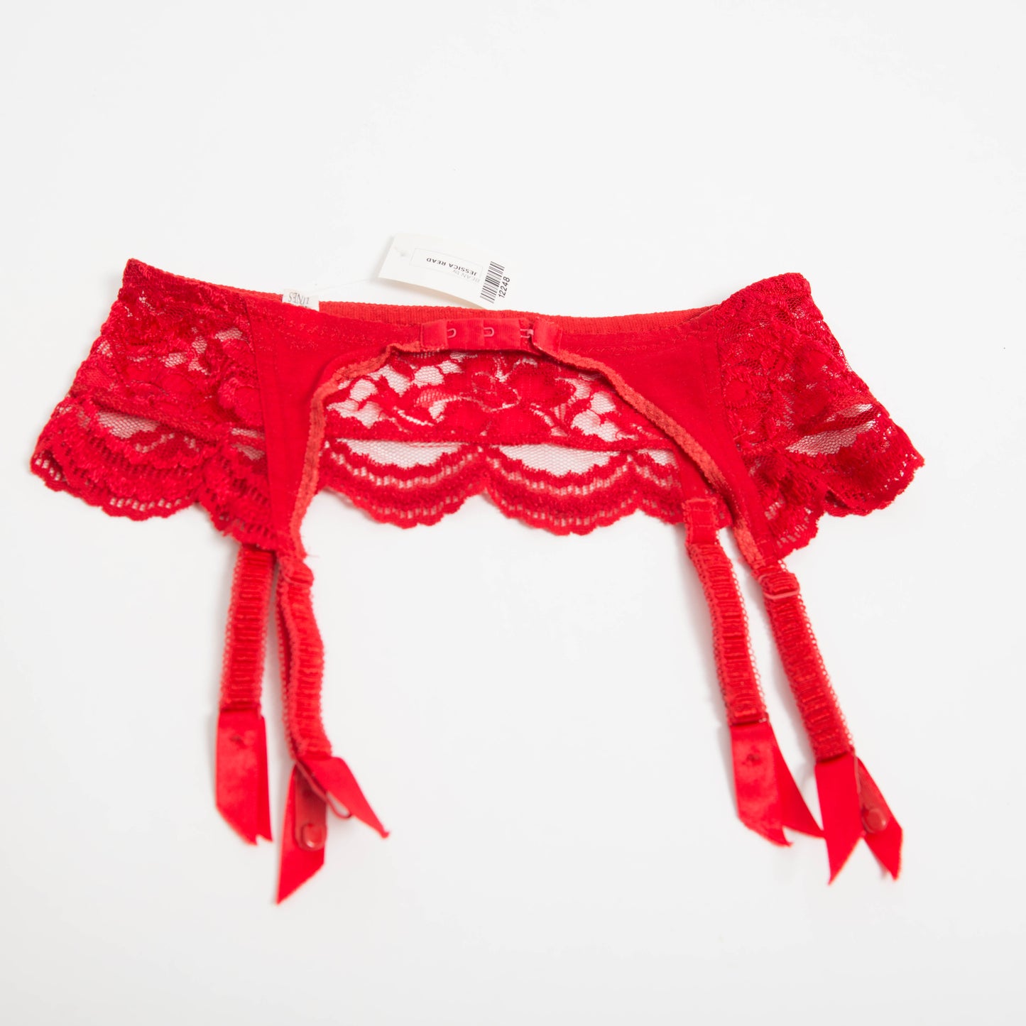 RED LACE SUSPENDERS