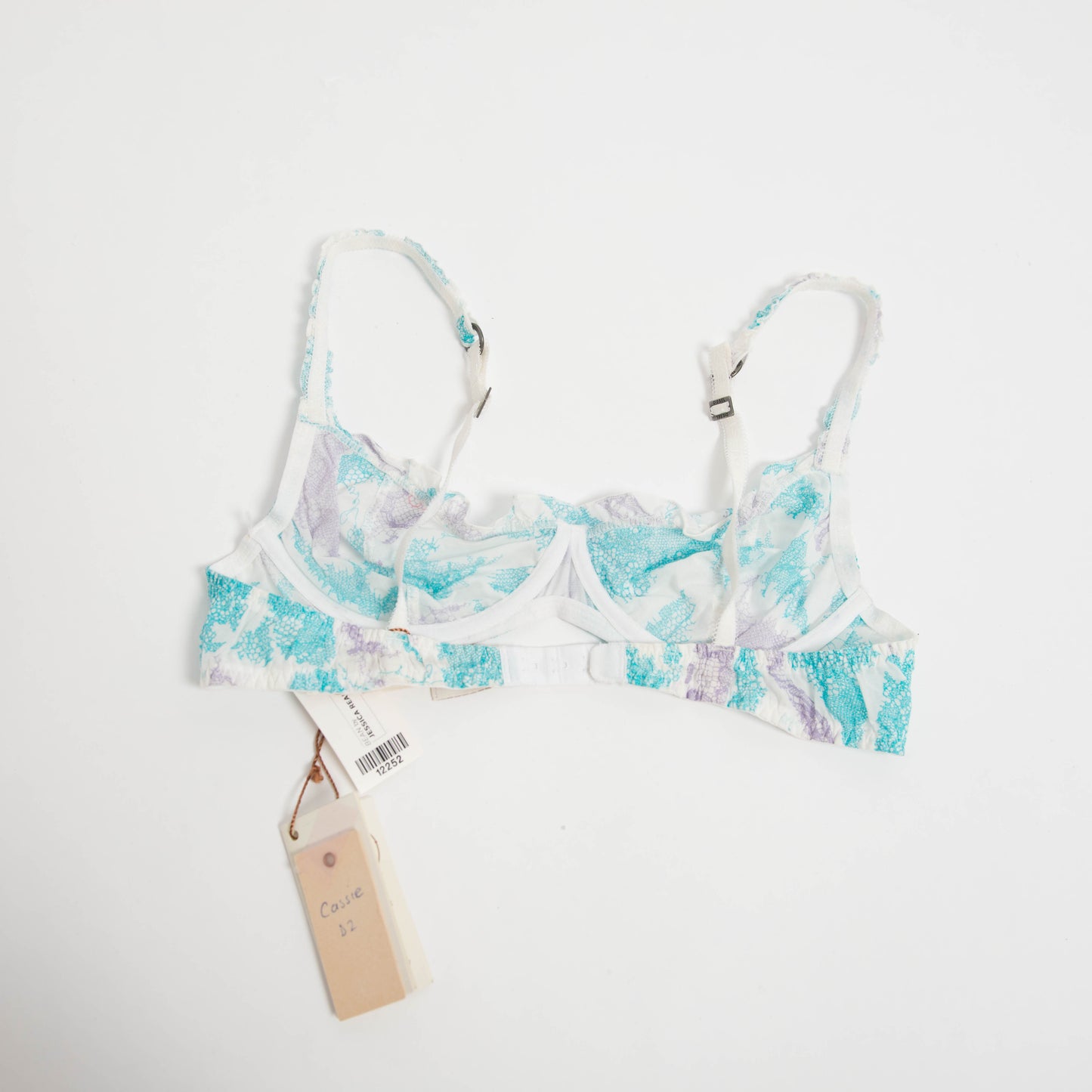 BLUE COTTON BRA - 34B