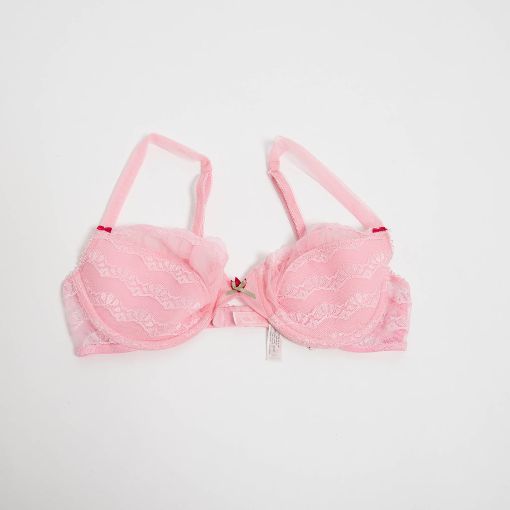 PINK MESH BRA - 34B