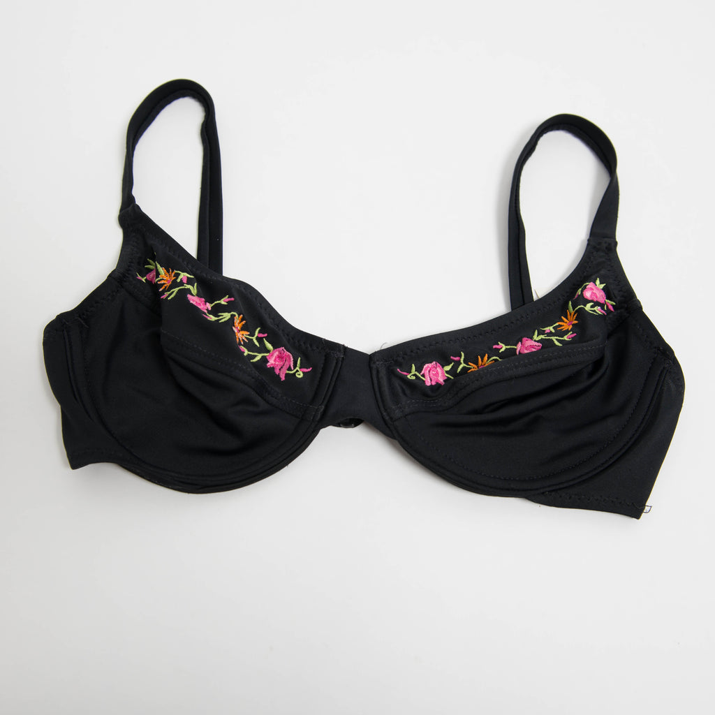 BLACK UNDERWIRE BIKINI TOP