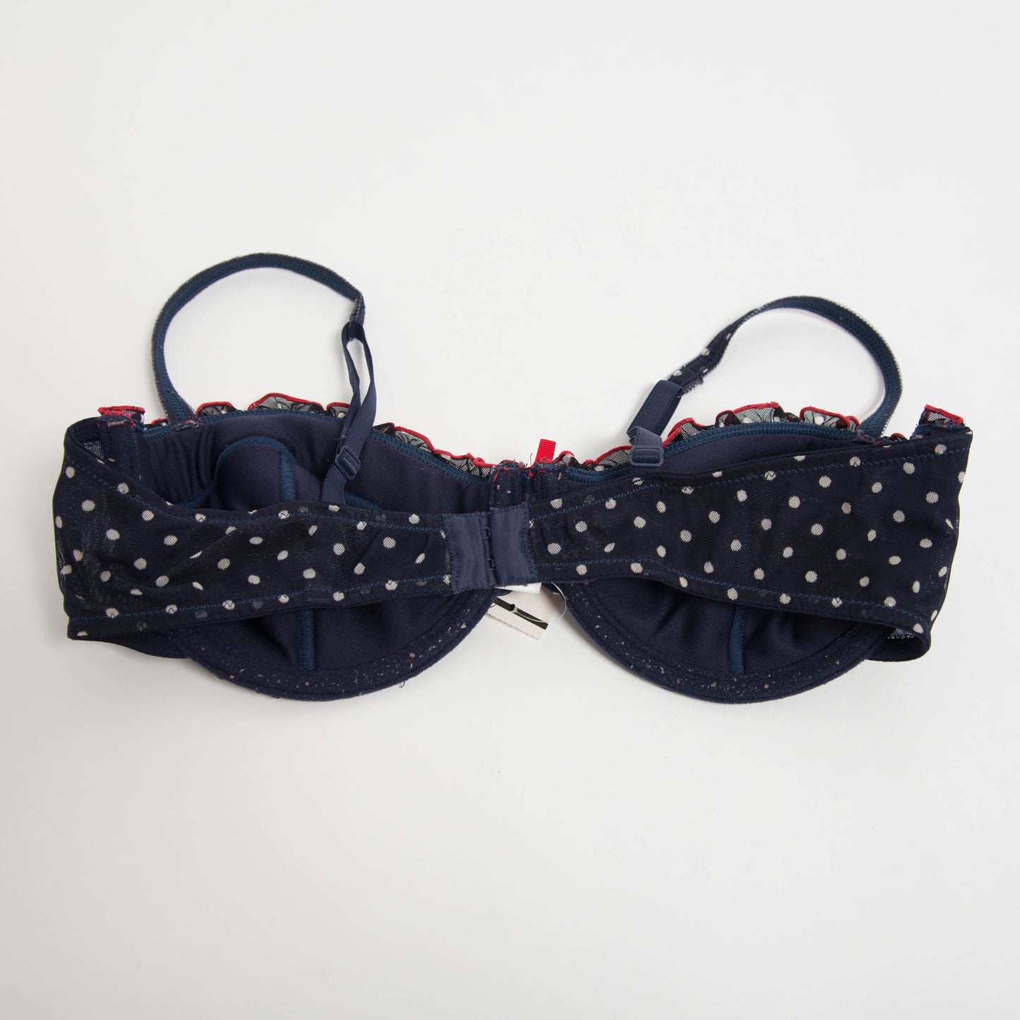 NAVY POLKA DOT BRA - D cup