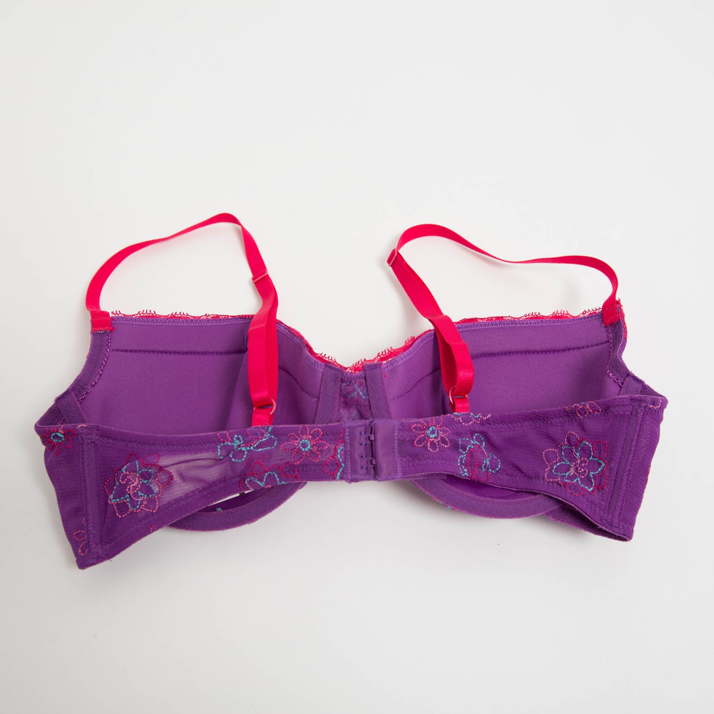 PURPLE FLORAL BRA -36C