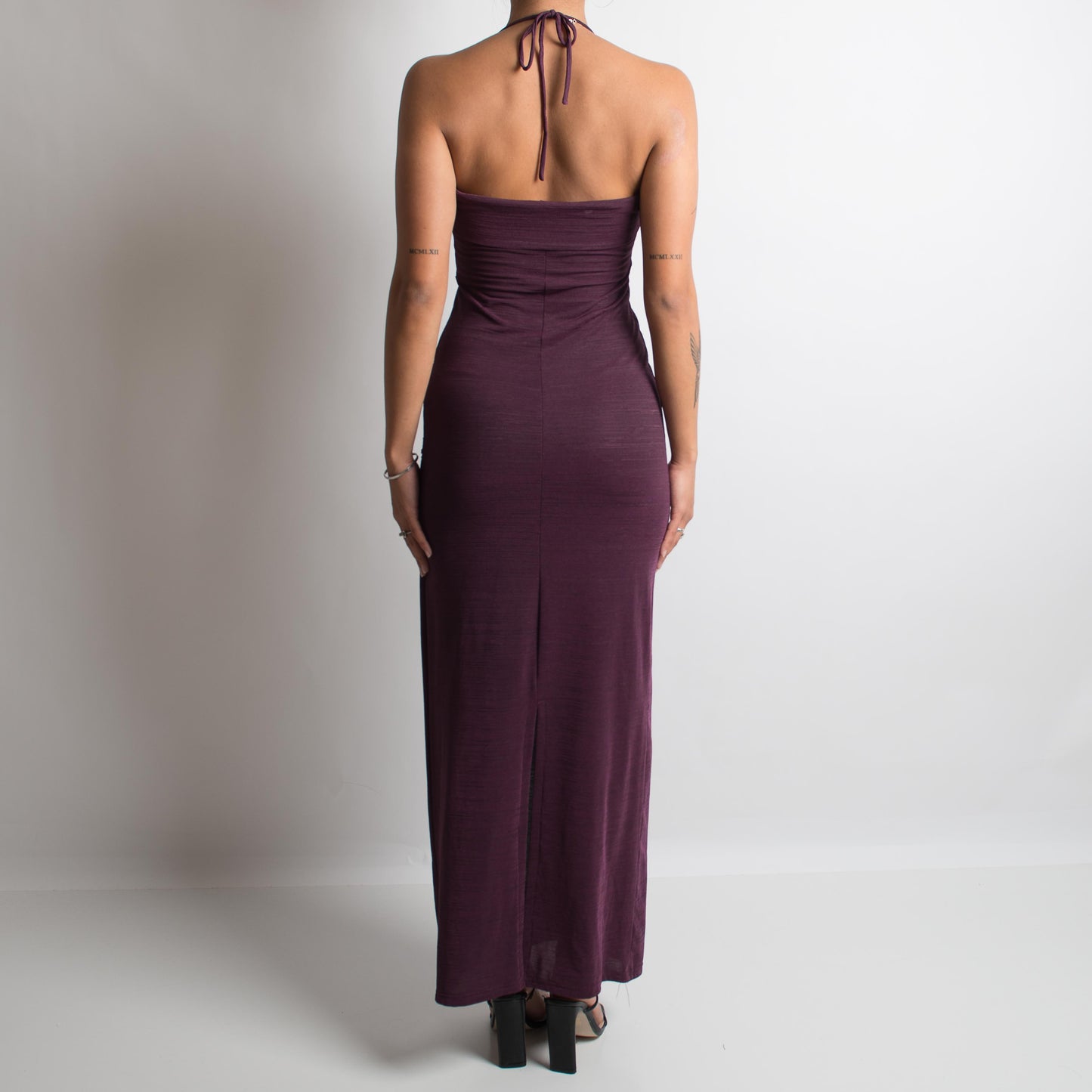 PURPLE HALTERNECK GOWN