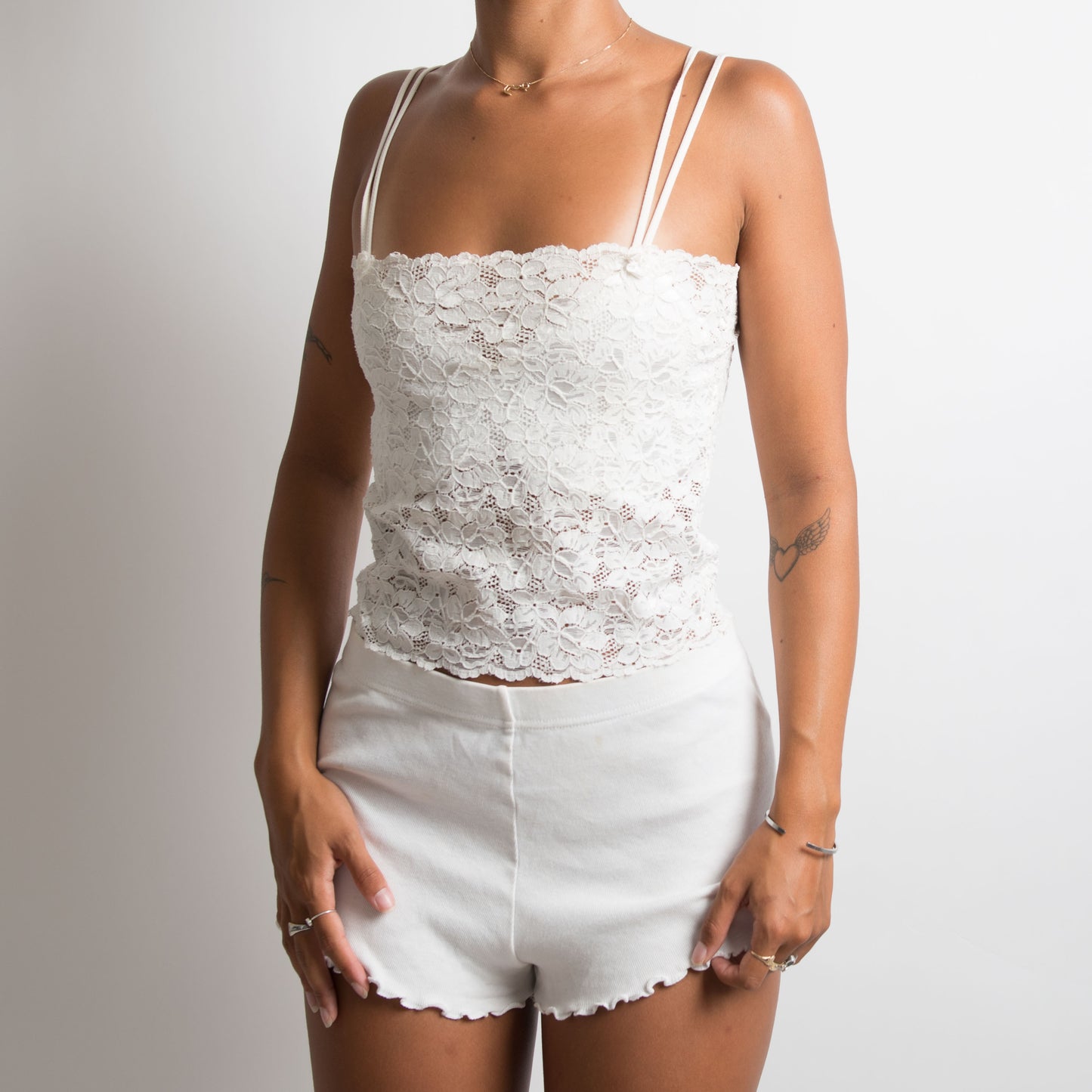 WHITE LACE CAMISOLE