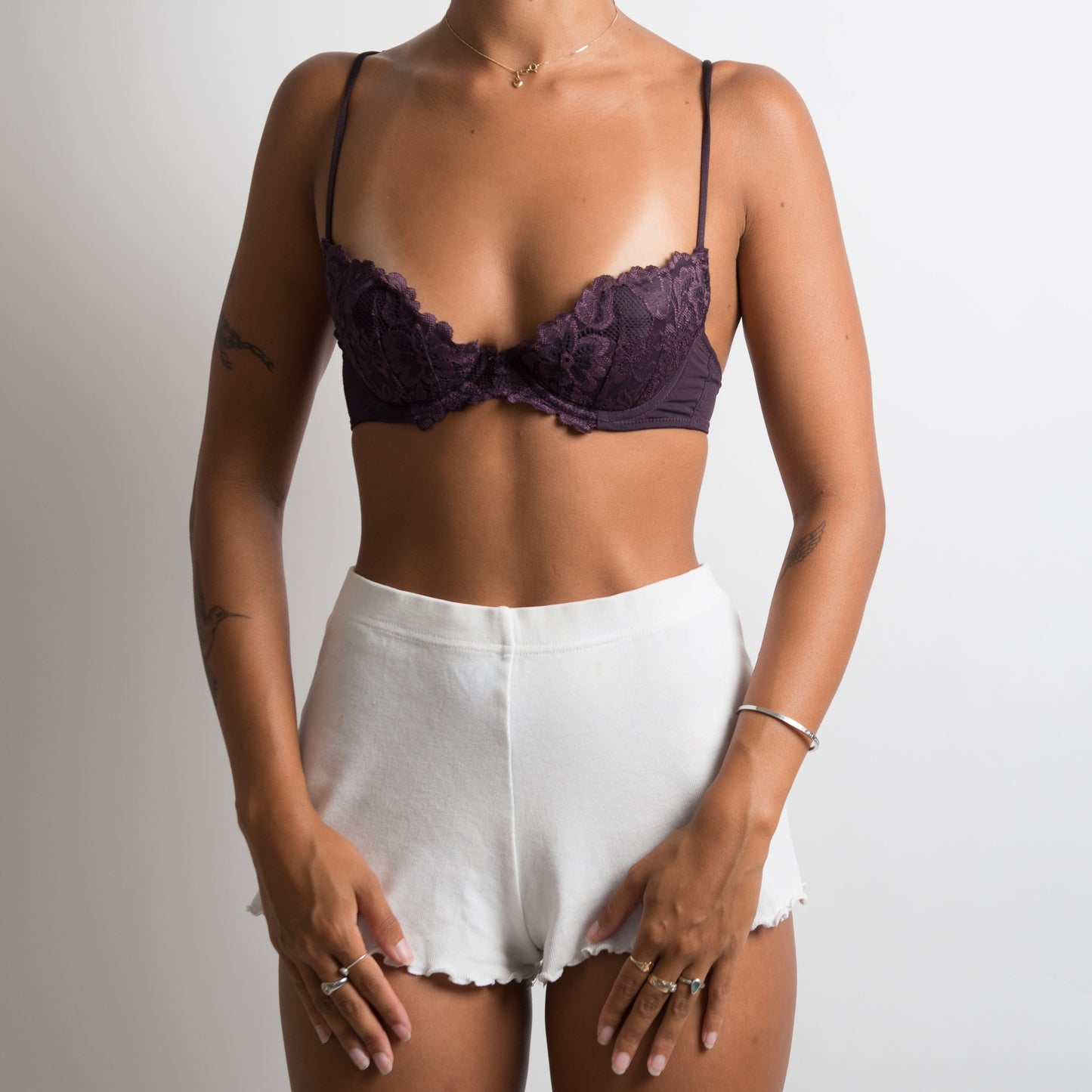 DEEP PURPLE LACE BRA