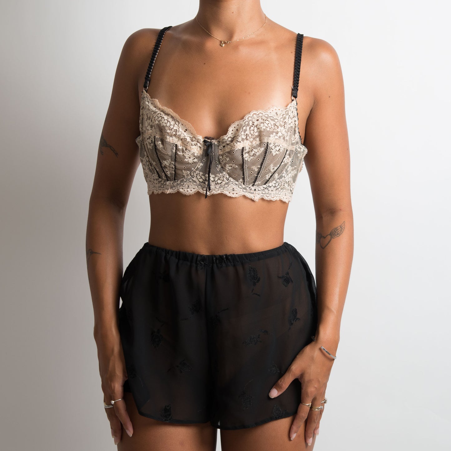 CREAM LACE BALCONETTE BRA